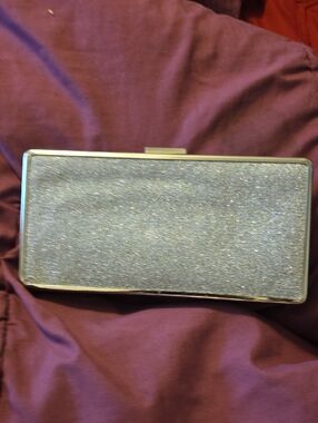 Sparkling Silver Glitter Clutch